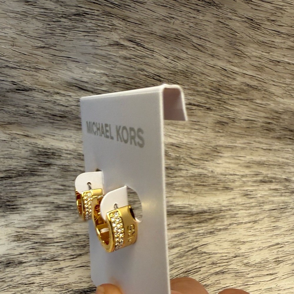 Michael Kors Gold and Silver Hoop Earrings